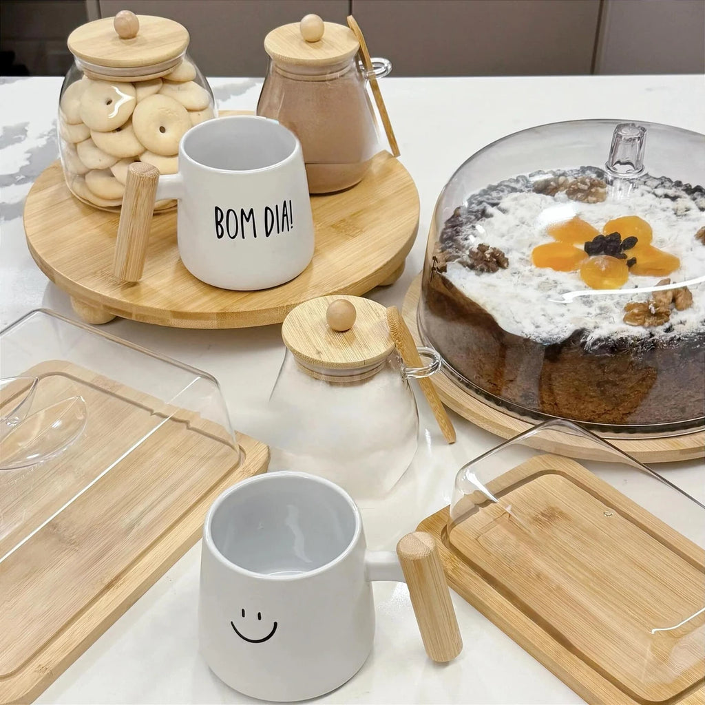 KIT CAIXA DO MÊS BAMBU MESA POSTA COM POTES